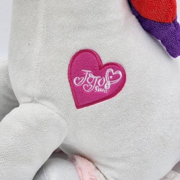 JoJo Siwa Plush Unicorn Sparkle Rainbow Nickelodeon Stuffed Pillow Buddy 17" - Picture 5 of 6